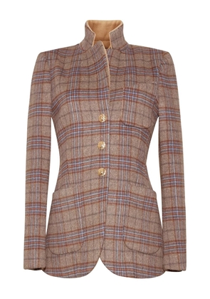 Cara Cara Ross plaid-check wool blazer - Grey