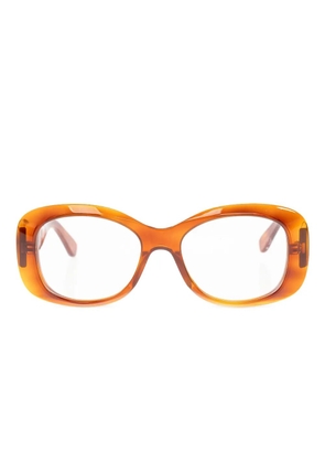 VALENTINO GARAVANI EYEWEAR oversize-frame glasses - Brown