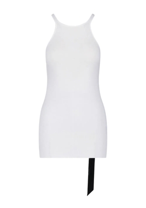 Rick Owens DRKSHDW racer ribbed tank top - White