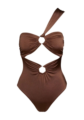 SOFIA ERHAN Gaia cut-out swimsuit - Brown