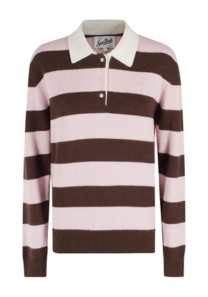 MC2 Saint Barth striped hadidy polo top - Pink