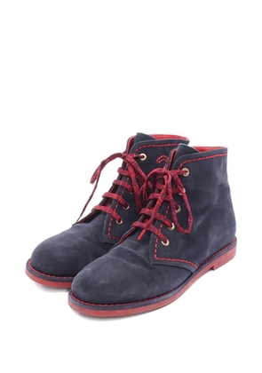 CHANEL Pre-Owned 1986-1988 suede desert boots - Blue