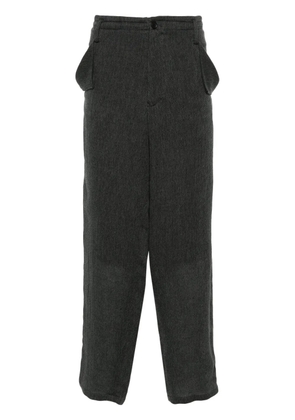 Yohji Yamamoto twill cotton trousers - Grey
