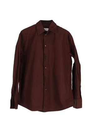 Jil Sander Pre-Owned button-down long-sleeve shirt - Brown