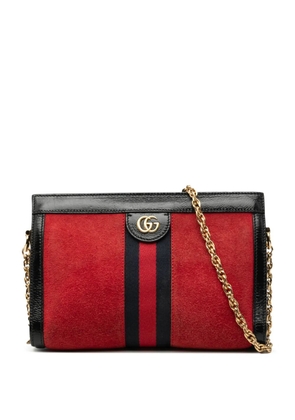 Gucci Pre-Owned 2016-2025 Small Suede Ophidia Chain crossbody bag - Red