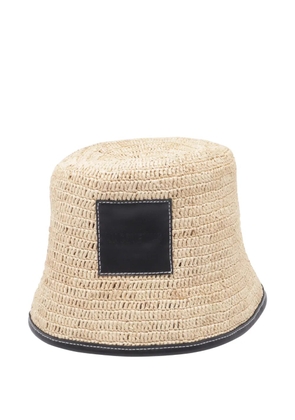 Jacquemus Pre-Owned Le Bob Soli raffia bucket hat - Neutrals