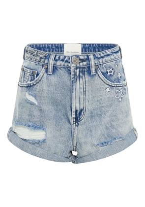 One Teaspoon Bandits studded distressed shorts - Blue