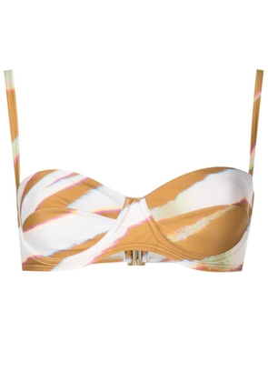 Lenny Niemeyer Oryx abstract-print bikini top - Brown