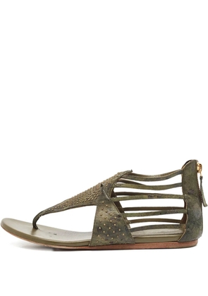 Alexander McQueen Pre-Owned stud-embellished gladiator sandals - Green