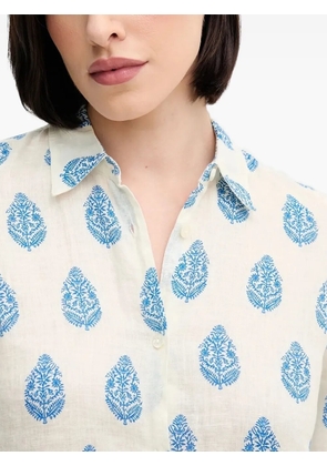 MC2 Saint Barth paisley-print linen shirt - White