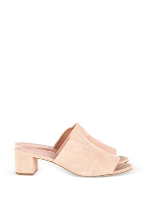 Mansur Gavriel block-heel suede mules - Pink