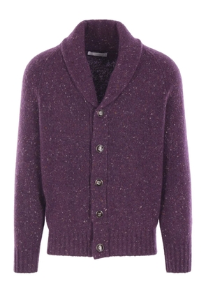 Brunello Cucinelli shawl-collar cardigan - Purple