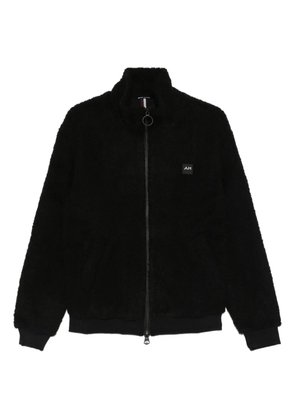 Antony Morato logo-appliqué zip-up cardigan - Black