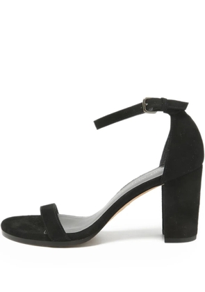 Stuart Weitzman pre-owned 80mm Nearlynude block-heel ankle-strap sandals - Black