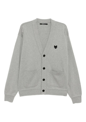 SONGZIO cat-embroidered cardigan - Grey