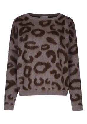I BLUES leopard-print sweater - Brown