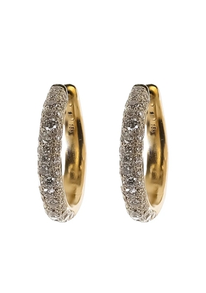 Octavia Elizabeth 18K yellow gold Cobblestone diamond hoop earrings