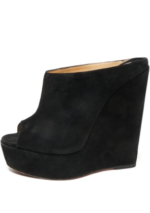 Christian Louboutin Pre-Owned 135mm suede sandals - Black