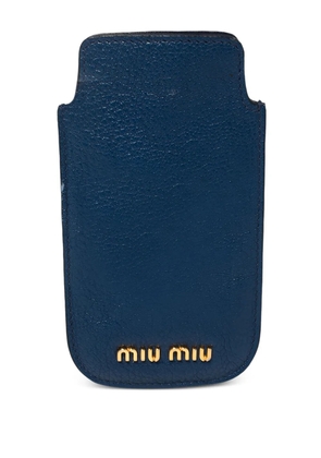 Miu Miu Pre-Owned leather phone case - Blue