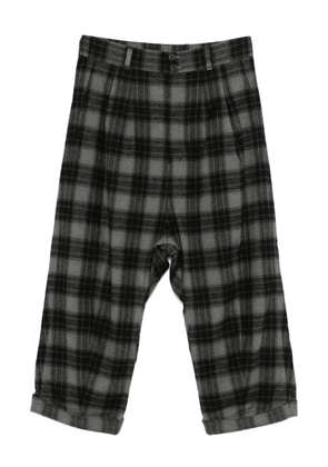 Individual Sentiments plaid-pattern trousers - Black