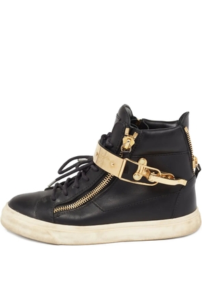 Giuseppe Zanotti Vintage leather high-top sneakers - Black