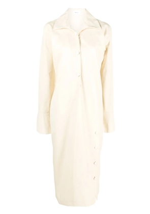 Bally button-up long-sleeves dress - Neutrals