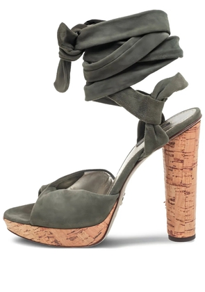 Dolce & Gabbana Pre-Owned 125mm suede sandals - Green