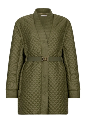 LIU JO quilted embroidered coat - Green