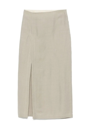 Alysi side-slit midi skirt - Grey