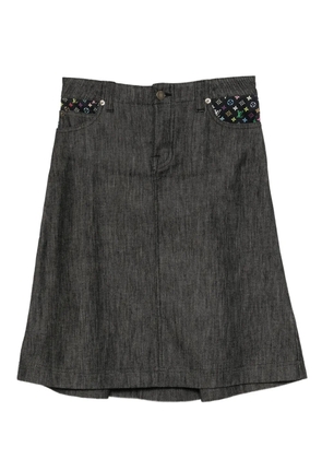 Louis Vuitton Pre-Owned 2009 denim skirt - Grey