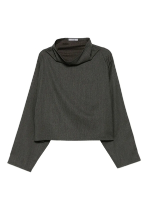 Dusan cowl-neck boxy top - Grey