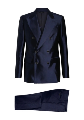 Dolce & Gabbana Shantung-Mikado double-breasted suit - Blue