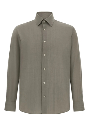 Boggi Milano collar wool shirt - Grey