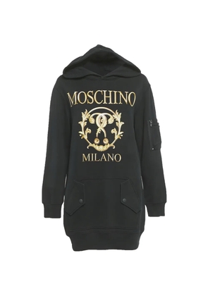 Moschino Pre-Owned cotton logo hoodie - Black