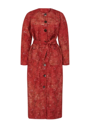 Markarian Tilda brocade rounded sleeve coat - Red