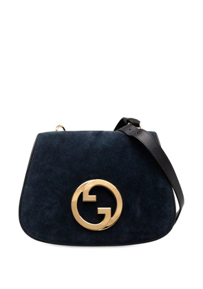 Gucci Pre-Owned 2016-2025 Medium Suede Blondie crossbody bag - Blue