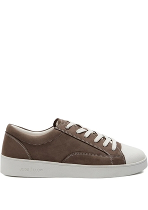 JUDE LLOW nubuck-leather low-top sneakers - Brown