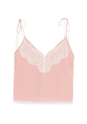 Valentino Garavani lace-trim tank top - Pink