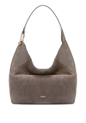 Furla Hobo suede tote bag - Grey