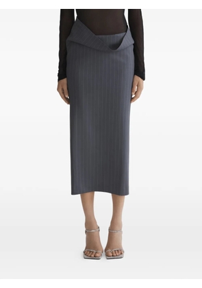 Mugler pinstripe split skirt - Grey