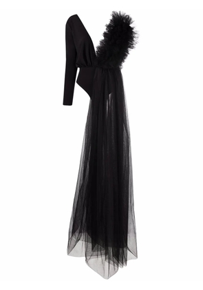 Alchemy x Lia Aram ruffle-detail bodysuit - Black