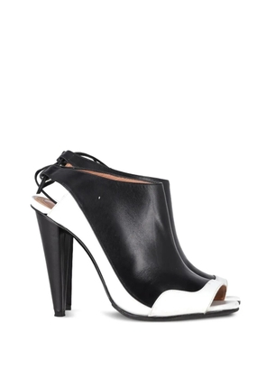 Roland Mouret Damier peep-toe ankle boots - Black