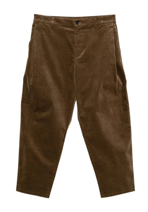 CROQUIS velvet tapered trousers - Brown