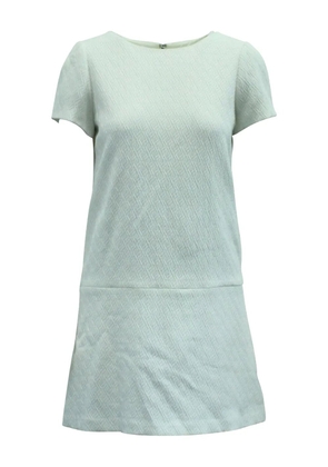 alice + olivia textured short-sleeved dress - Blue