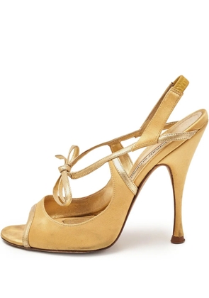 Manolo Blahnik pre-owned 115mm strappy sandals - Gold