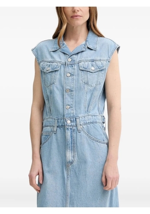 Levi's sleeveless button-fastening denim dress - Blue