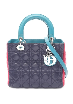 Christian Dior Pre-Owned 2000s Lady Dior cannage leather tote bag - Blue