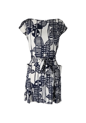 Diane Von Furstenberg Vintage belted printed dress - White