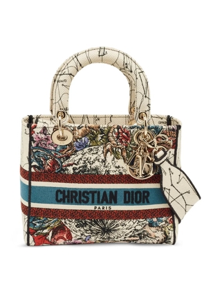 Christian Dior Pre-Owned D-lite floral embroidered tote bag - Neutrals