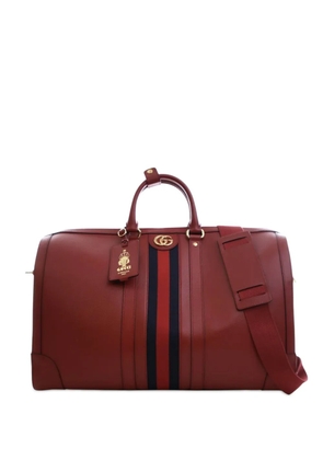 Gucci Pre-Owned 2000-2025 Large Calfskin Web Savoy Duffle Bag travel bag - Red